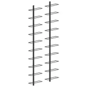 Wall Wine Rack Bottle Holder for 20 Bottles Wall Wine Storage 2 Pcs vidaXL