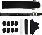 Frediuo Pocket Saxophone Kits C Key Saxophone Compact Practice Tool with Reeds, Velvet Bag, Pads, Cleaning Cloth for Kids