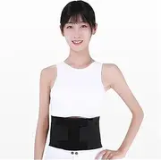LeoLeoyy Belt Back Waist Posture Corrector Lumbar Support Adjustable Back Brace Double Belts(Small) (Black,Medium)
