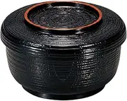 Yamasita Craft 11596230 Heat Resistant Rice Cooker, Black Tenshu, 5.3 x 5.3 x 3.1 inches (13.4 x 13.4 x 8 cm)