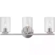 HAMPTON BAY Champlain 22.375 in. 3-Light Brushed Nickel Bathroom Vanity Light