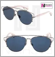 CHRISTIAN DIOR TECHNOLOGIC Ruthenium Pink Blue Flat Sunglasses DIORTECHNOLOGIC