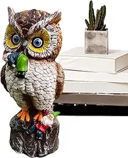 Owl Decoy - Resin Figurine Owl Lawn Ornaments - Owl Garden Statues Outdoor Decor Realistic Owl Scarecrow for Garden