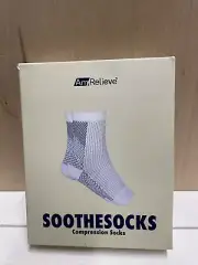 AmRelieve SootheSocks Compression Socks Support Socks White L/XL NEW
