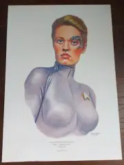 Star Trek Voyager Seven Of Nine Limited Edition Lithograph Print 1998 Crabtree
