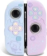 GeekShare Protective Case for Switch Controllers,Soft Silicone Joystick Controller Skin Protective Cover Case Compatible with Switch/OLED Joystick - Mikko Sweet Thoughts