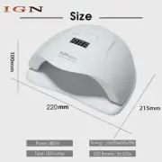80W Nail Dryer UV LED Dryer Gel Polish Light Manicure Quick-Dry Nail Lamp