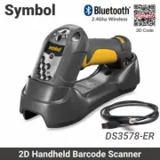 Symbol DS3578-ER Rugged Handheld Cordless Bluetooth USB 1D 2D Barcode Scanner