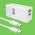 65W Type-C PD QC3.0 Power Adapter Cable f Samsung Galaxy Z Flip 5 SM-F731U Phone