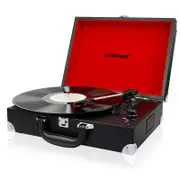 mbeat Retro Briefcase-styled USB Turntable Recorder Built in 3.5mm headphone jack built-in speaker USB output support USB-TR88