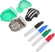 Toddmomy 1Set Golf Line Drawing Marker Golf Ball Alignment Tool with Marking Pens Durable Plastic Golfing Line for Accurate Aim and