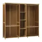 NNEED Open Wardrobe Clothes Storage Hanging Rail Bamboo