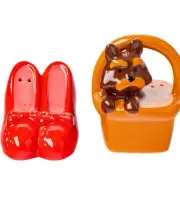 The Wizard of Oz Toto Ruby Red Salt and Pepper Shakers New Dorothy Witch