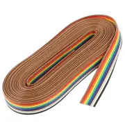 5M 10 Way Rainbow Color Flat Ribbon Cable IDC Wire
