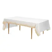 Gold Dot Rectangle Table Desk Cloth Tablecloth Cover