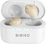 BIBIED OTC Hearing Aids with Crystal-Clear Natural Sound, Invisible In-Ear Hearing Aids for Seniors with 4 Listening Program, Extra-Long Battery Life, Advanced Noise Cancellation, One Button Control