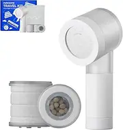 [BODYLUV] Puresome Travel Mini Shower Head Set with Pure Filter | Compact Portable Shower Kit with High-Pressure Spray, Chlorine & Calcium Reduction | Includes 2 Replacement Filters and Waterproof Pouch