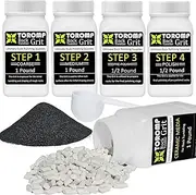 Toromp 4 LBS Rock Tumbler Grit and Polish Refill Kit and Ceramic Tumbling Filler Media - Tumbling Grit Media, Polish Up to 20 lbs. of Rocks, Works with Any Rock Polisher & Tumbler Supplies…