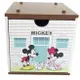 小禮堂 迪士尼 米奇米妮 木質單抽收納盒 積木盒 文具盒 飾品盒 可堆疊 (棕 房屋)