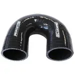 Aeroflow Silicone Hose 180 Deg; Black I.D 3.50" 89mm, Wall 5.3mm, 100mm Leg - AF9206-350