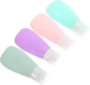 Ipetboom Pack Silicone Travel Bottles Leakproof Squeezable Toiletry Containers for Travel Shampoo Lotion Soap
