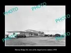 OLD LARGE HISTORIC PHOTO OF MURRAY BRIDGE SA THE AMPOL OIL SERVICE STATION 1950