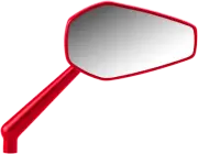 Arlen Ness Mini Stocker Mirrors Red Right 13-155