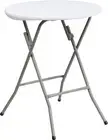 24 inches Plastic Round Folding Table Granite White 2-Foot Brand New