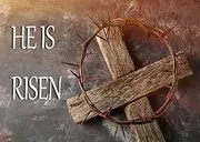 Fmarui Resurrection Backdrop 10x8ft He is Risen Banner Religious,Resurrection Sunday,Good Friday,Church,Christian,Crucifixion,Photo Backgrounds Easter Party Decoration Supplies Photoshoot Props