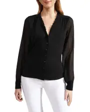 Hobbs London Talisa Frill Neck Cardigan