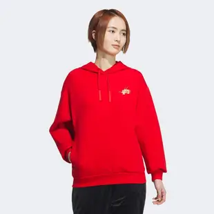Adidas W DRGN YR HDY JE6101 女 連帽 上衣 帽T 亞洲版 CNY 龍年 休閒 刺繡 紅