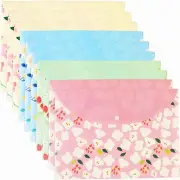 10 pcs Style Floral Printed A4 Paper Document File Folder Poly A4, 4 Color