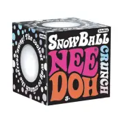 NEE DOH Snowball Crunch White Squeeze Toy Stress Relief for Kids Adults