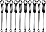 10 Pieces Stainless Steel Mini Spoon Micro Measuring Spoon Set for Salts, Spice, Kitchen Spoons, Black