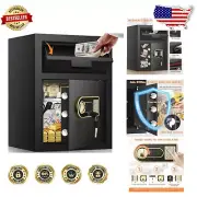 Secure 2.6 Cubic Fireproof Depository Safe with Drop Slot & Anti-Theft Features