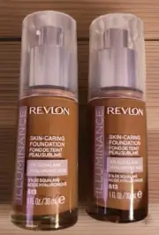 2 Pack Revlon Illuminance Skin-Caring Liquid Foundation 513 Brown Suede 1 oz ea