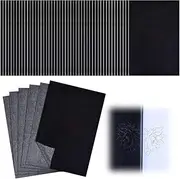 NHQZ 100 Sheets Transfer Paper, Tracing Paper, Blue Paper for Writing, Graphite Paper, A4, Tracing Paper, for Paper, Wood, Canvas, Ceramic, 21 x 29.7 cm (Black)