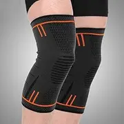 Knee Braces For Knee Pain, Knee Compression Sleeve For Men and Women, Knee Support For Meniscus Tear, Running, Weightlifting, Workout, ACL, Arthritis, Joint Pain Relief, Sports, Gym (1PCS) (L)