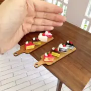 10PC 1:12 1/6 Scale Dollhouse Miniatures Food Cakes with Tray Bakery 11.5" Inch