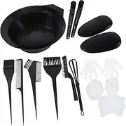 CRILSTYLEO Hair Dyeing Kits 12pcs Accessories No-smell Hair Tint Kit Hair Coloring Tool Set for Home Use