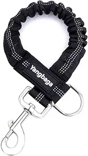 Yangbaga Dog Leash Extender, Shock Absorber Bungee Leash Attachment, Durable Nylon Dog Tie Out Leash Extension with Stainless Steel Swivel Clips, Extends from 17-23''