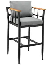 Armen Living Orlando Outdoor Patio Counter Height Bar Stool