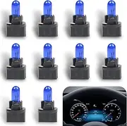 leechio 10 PCS Car T5 Instrument Cluster, 12V Mini Dash Replacement Bulbs, Super Bright Indicator Bulbs, Universal Cars Lighting (Blue)
