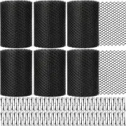 Gutter Guards Roll Black Plastic Guards Mesh Downspout Pipe Gutter Cover Filt...