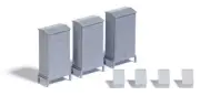 Busch 7792 - 1/87/H0 Mini Set: Control Cabinets And Telefonkästen - New