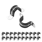 3/4 Inch Reinforced Rigid Pipe Strap, 20 PCS 2 Holes U Bracket Cable Clamp Ha...