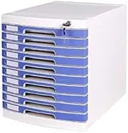 VUCICA Desktop File Cabinet, with Lock and Blank Label, Multi-Layer Drawer Cabinet, Information Cabinet, File Classification Management and Storage (Size : 10-Layers)