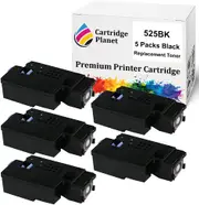 5 Pack Black Compatible Toner Cartridge for Dell (2,000 Pages) for Dell E525 E525w