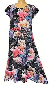 TS TAKING SHAPE plus size S - M / 18 Fireworks Floral Dress silky NWT rrp$170!