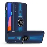 GSA Transparent Bumper Case Ring for Samsung Galaxy A02s Clear Blue